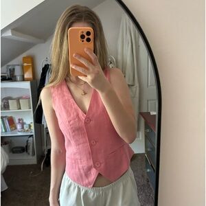 Steve Madden Linen Vest Top